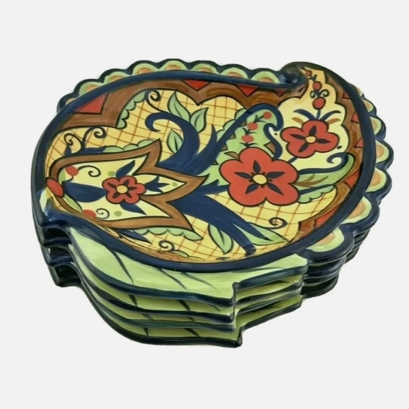 RARE Corsica "Crown Jewel" retired replacement Leaf Shape Floral Salad Plate - Picture 6 of 10